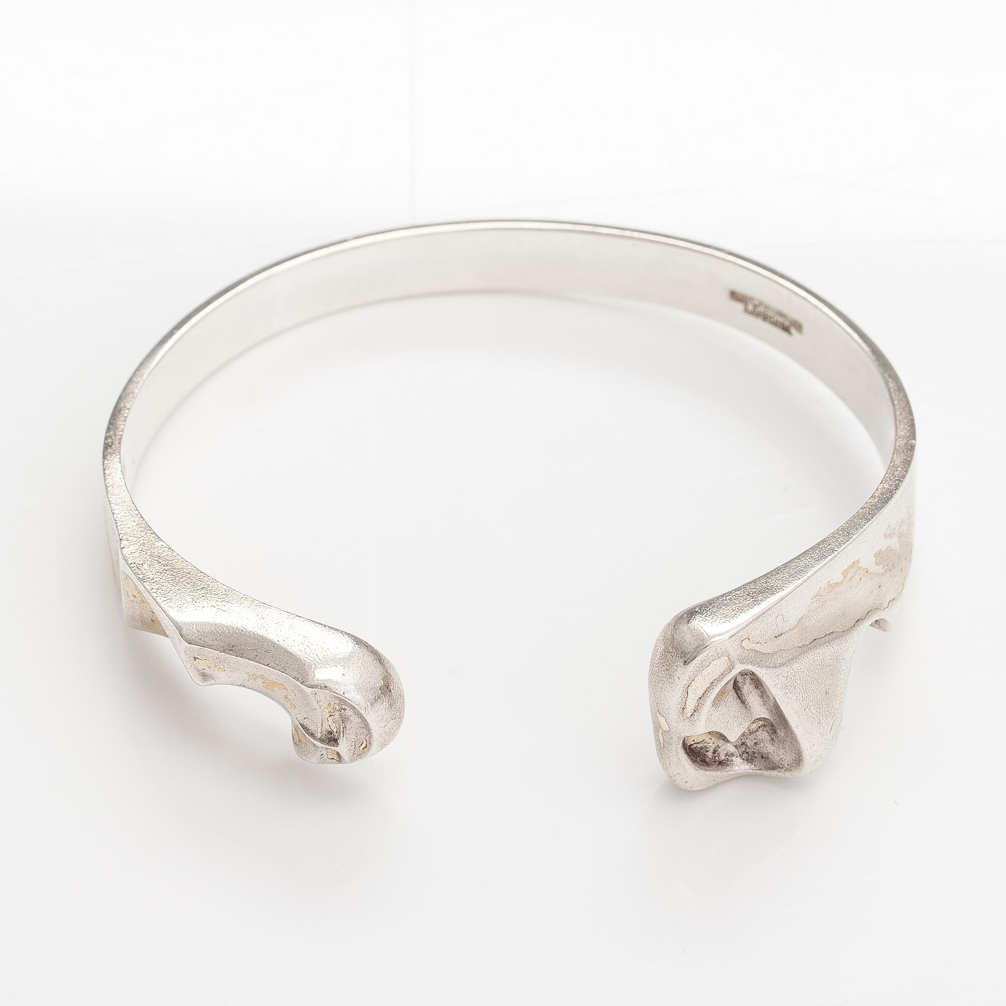Björn Weckström, A sterling silver bracleet "Apollo". Lapponia 1982.