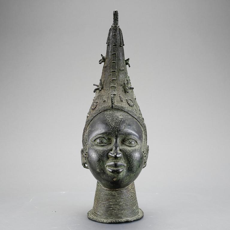 SKULPTUR, kopia efter äldre förlaga, Benin, 1900-tal.