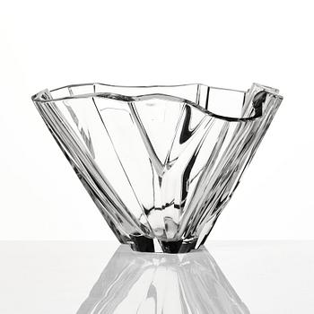 Tapio Wirkkala, a 'Jäävuori' (iceberg) crystal bowl / art object, Iittala, Finland, 1950-60s, model 3827.