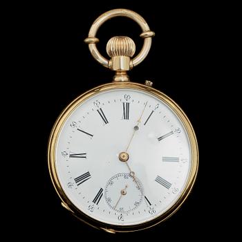 HERRFICKUR, 18k guld, Remontoire, Genève. Vikt 78 g.