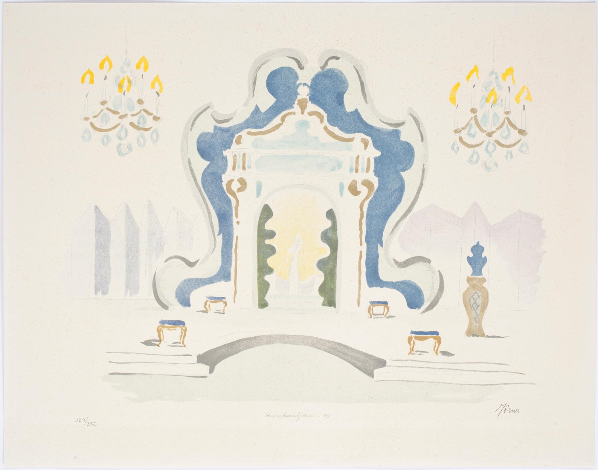 GRAFIKMAPP, "Halmstadgruppen 45 år". 6 st litografier, signerade, numrerade 324/350.