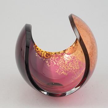 Lena Bergström, a 'Planets' glass sculpture/bowl from Kosta, Sweden. Signed and numbered 256/500.