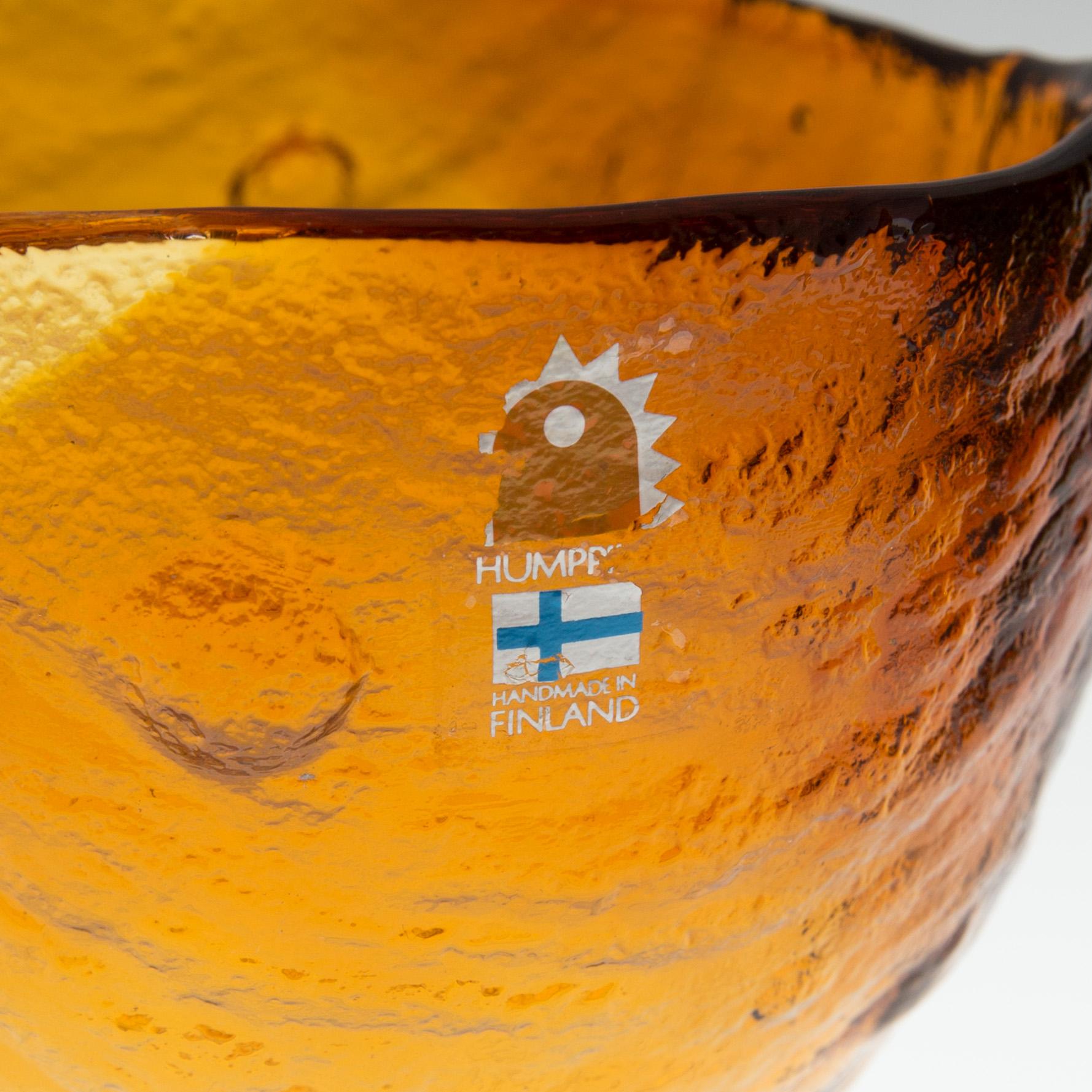 PERTTI SANTALAHTI, skål samt fat, glas, Humppila, Finland, 1970-tal.