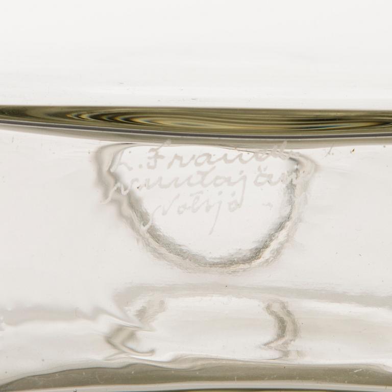 KAJ FRANCK, a bottel signed K. Franck Nuutajärvi Notsjö -61.