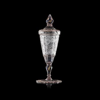 A German goblet with cover, 18th Century.