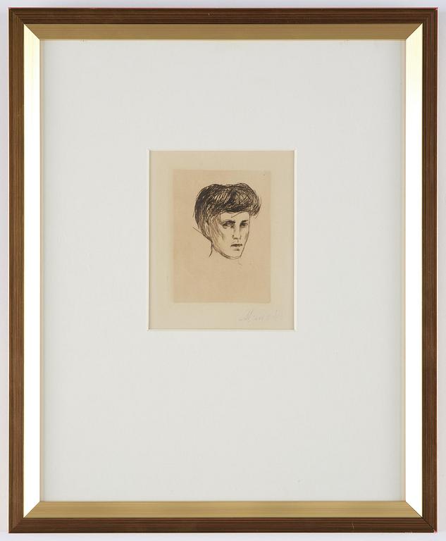 Edvard Munch, ”Woman's Head" (Kvinnehode/Frauenkopf).