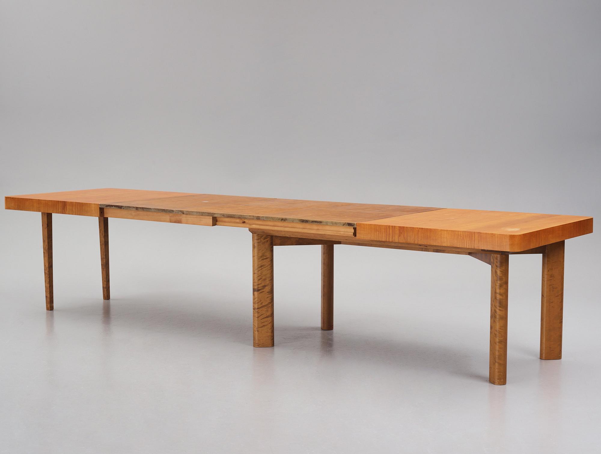Axel Einar Hjorth, a special commissioned dining table, "Birka", Nordiska Kompaniet, Sweden 1930s.