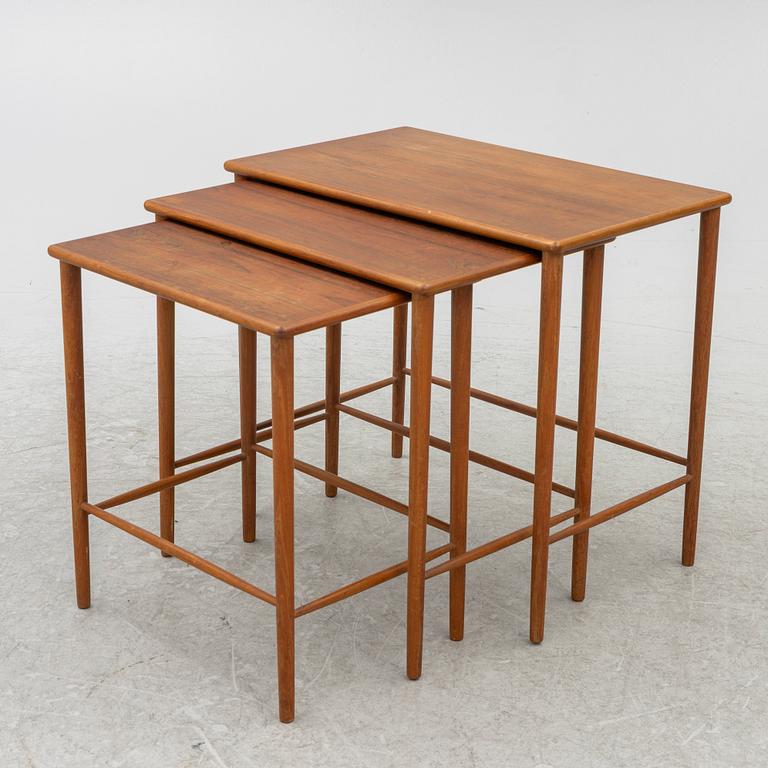 Tea table, 3 pieces, 1950s/60s.