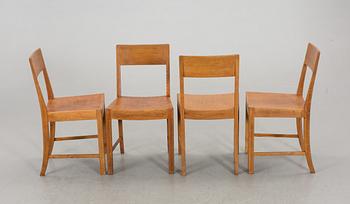 FOUR EARLY 20TH CENTURY CHAIRS.