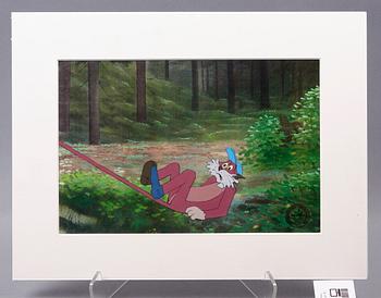 ORIGINALCELER, 2 st, ur "Pelle Svanslös". Blandteknik, Team Film, sign SL.