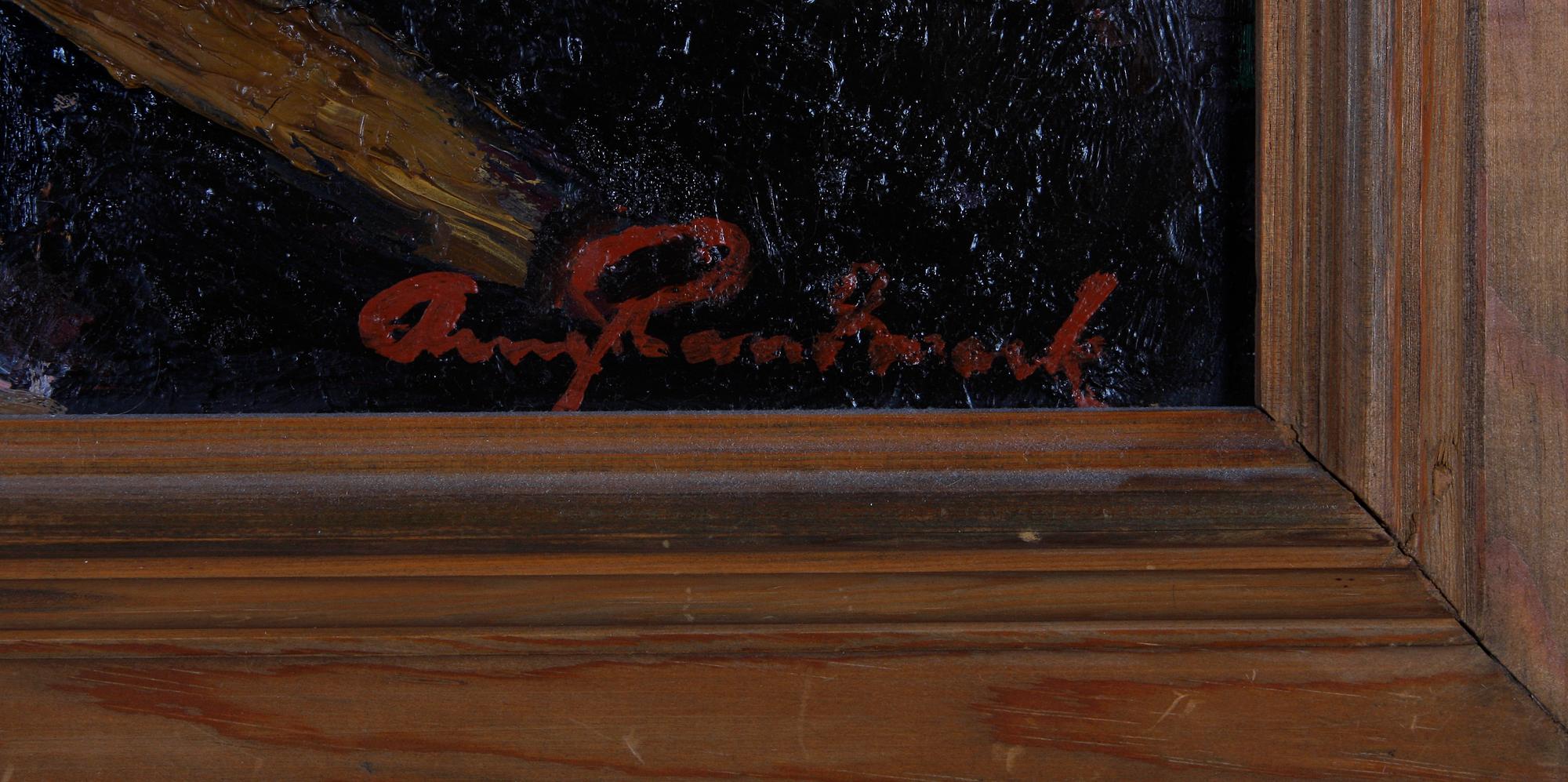 ARNE RANDMARK, olja på pannå, sign.