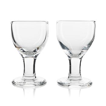 Signe Persson-Melin, a set of 14 'Ruben' beer glasses, Boda.