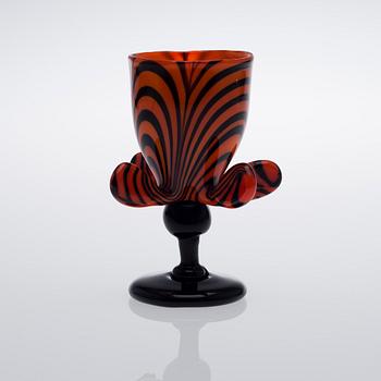 HEIKKI ORVOLA, A BEAKER. Rustic Filigree. Signed Heikki Orvola, Nuutajärvi Notsjö. Early 1970s.