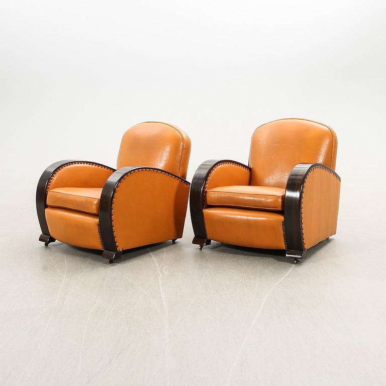 Armchairs, a pair, Art Deco, first half of the 20th century.