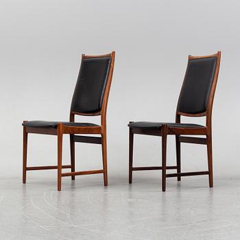 Matgrupp med bord samt 8 stolar bla, "Darby", Torbjørn Afdal, Nesjestranda møbelfabrikk, Norge, 1960-tal.