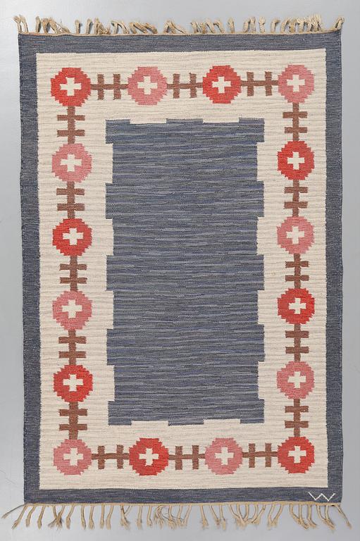 MATTA, rölakan, 1900-talets andra hälft, monogramsignerad W, 205x145 cm.