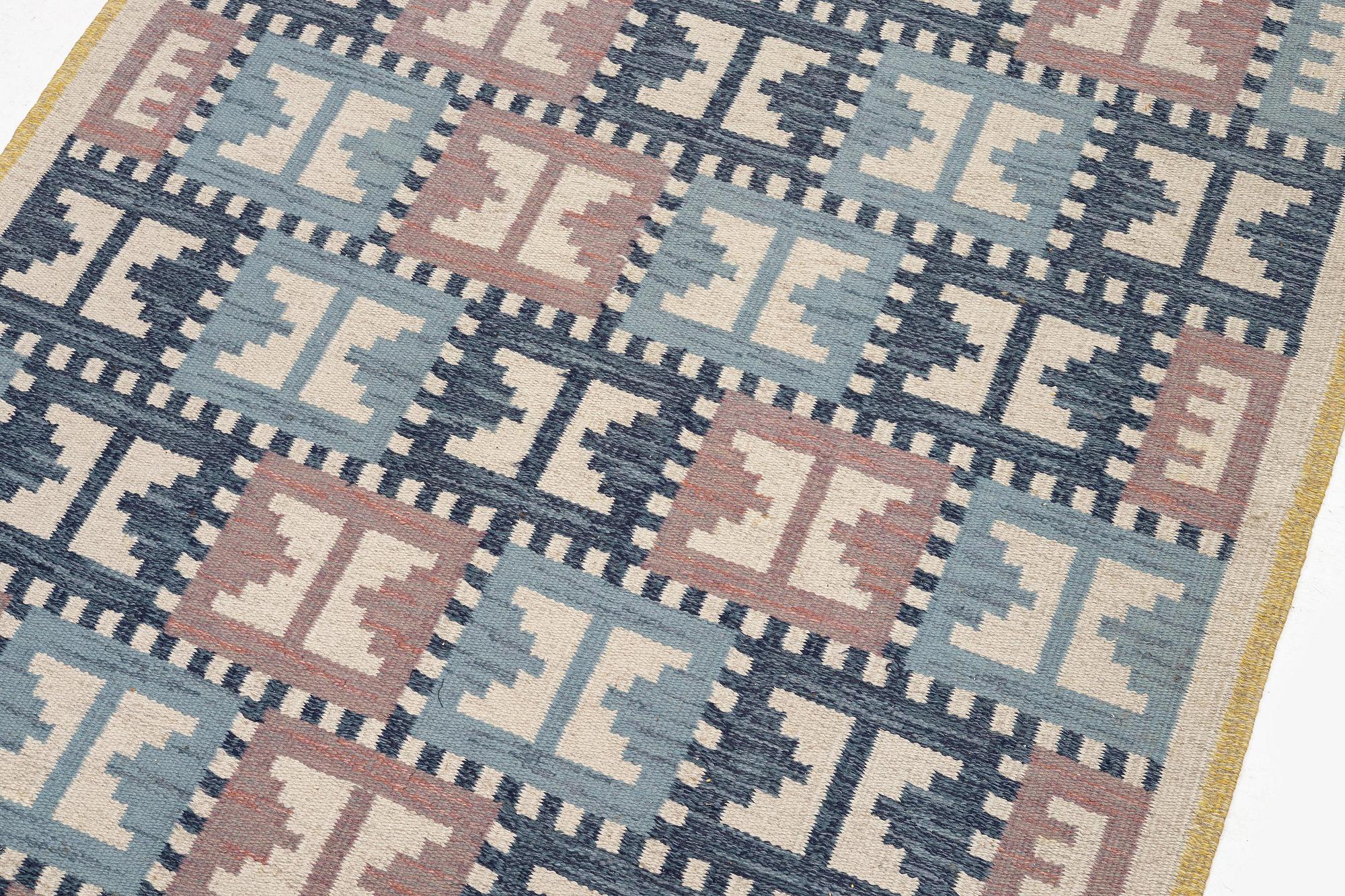 Anna-Greta Sjöqvist, a carpet, flat weave, c. 225 x 151 cm, signed AGS.