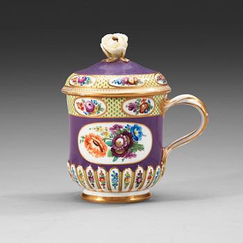 692. Meissen, A Meissen cup with cover, period of Marcolini (1774-1814).