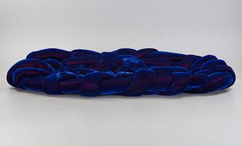 A Fernando & Humberto Campana blue purple velvet 'Boa Sofa', Edra, Italy, post 2002.