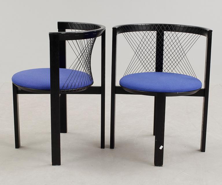 STOLAR, 8st, "String Chair", Niels Jörgen Haugesen, Danmark, 1970-tal.