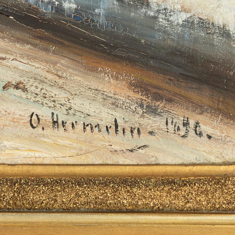 Olof Hermelin, Kustlandskap med båtar.