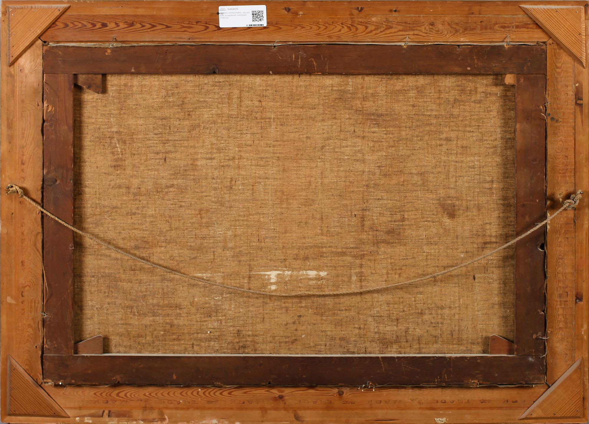 OKÄND KONSTNÄR, olja på duk, ej signerad, 1700-/1800-tal.
