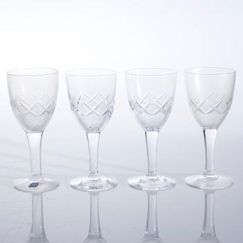 Seventeen wine glasses from Kosta, 20th century.