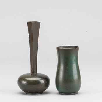 Two bronze vases from GAB in Stockholm, 1930s.