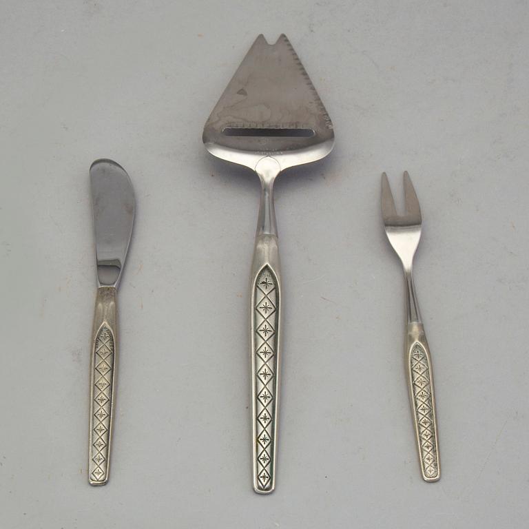 BESTICK, 109 delar, tenn och rostfritt stål, Hardanger, Norge, 1970-tal.