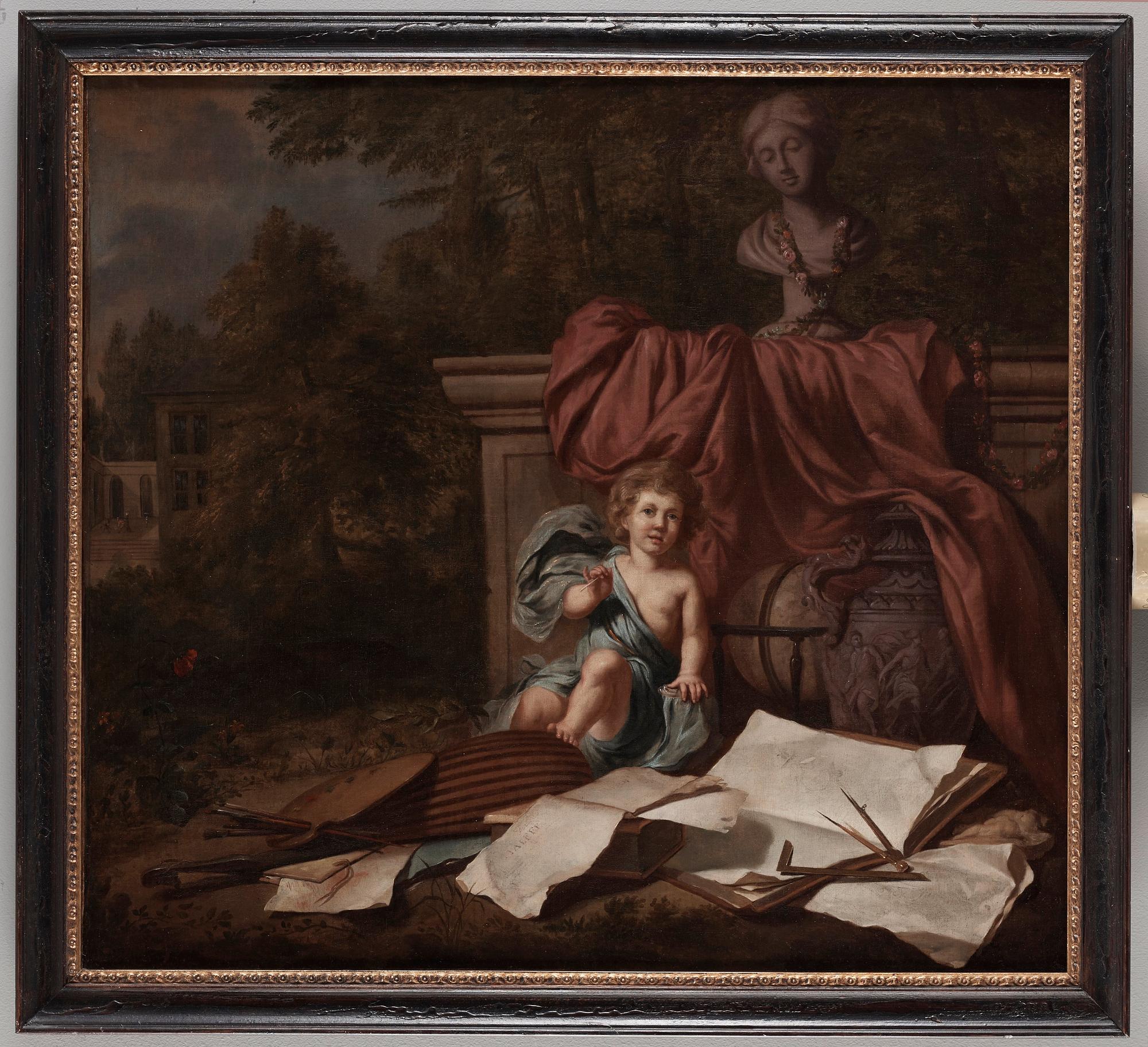 Nicolaes Maes Tillskriven, Allegori över konsterna.