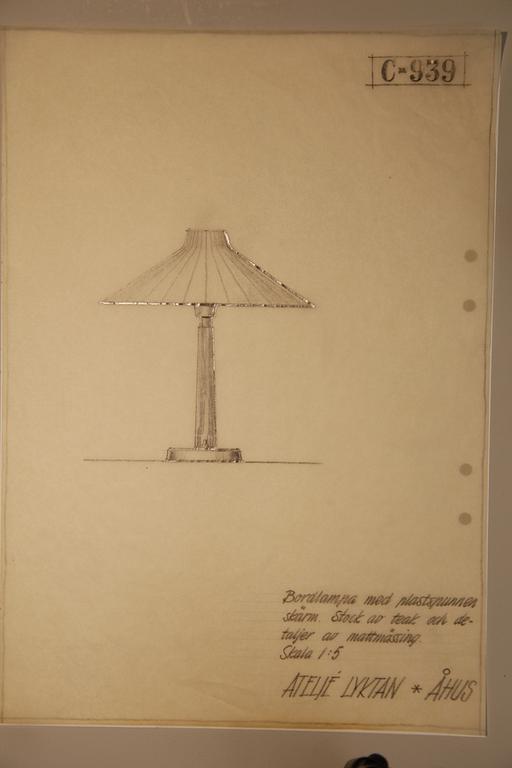 Hans Bergström, a table lamp model "E1240", Asea, Sweden, 1940s-50s.