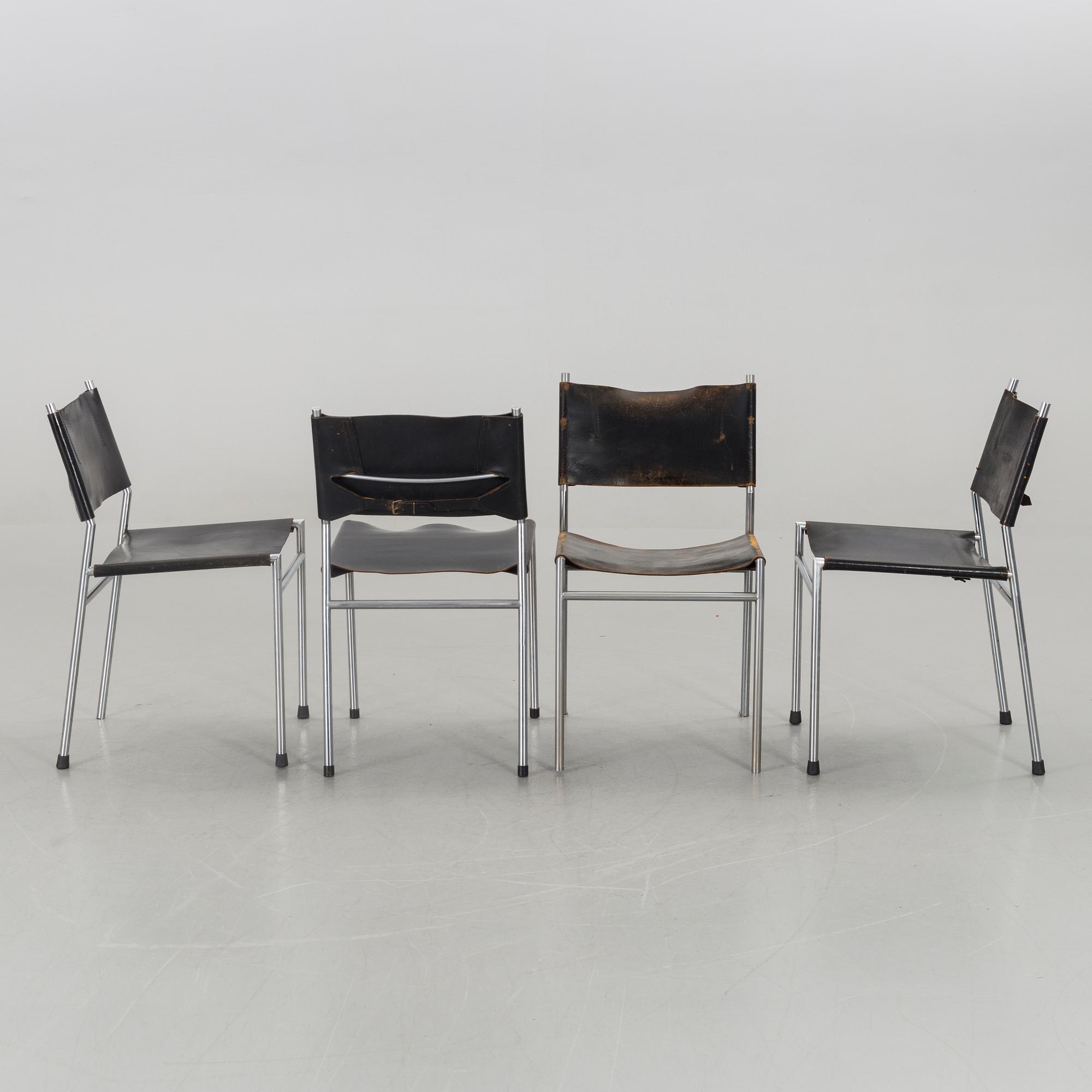 A set of 4 Martin Visser "model SE06" chairs, 20th century.