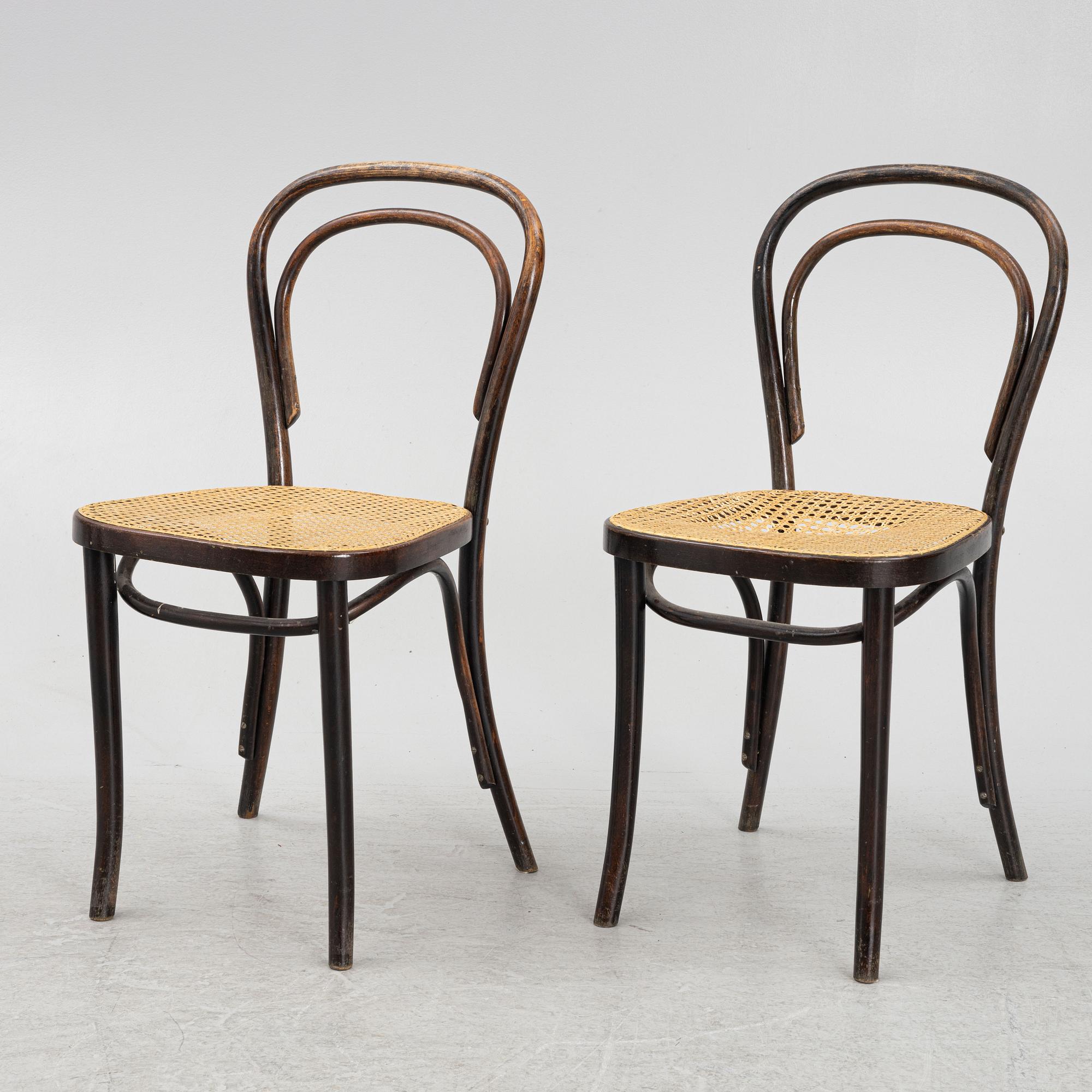Stolar 8 st, Thonet-typ, 1900-talets första hälft.