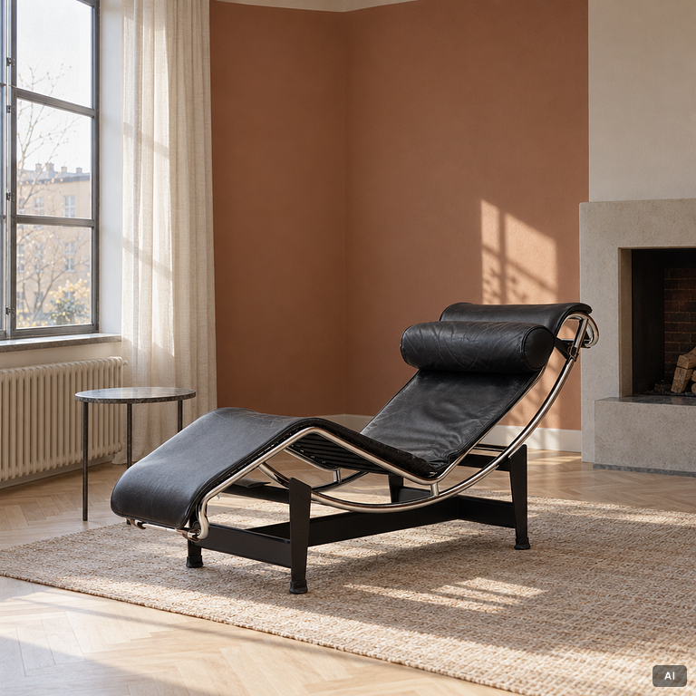 Le Corbusier (Charles-Édouard Jeanneret), Pierre Jeanneret & Charlotte Perriand, chaise longue, model "LC4", Cassina, Italy.