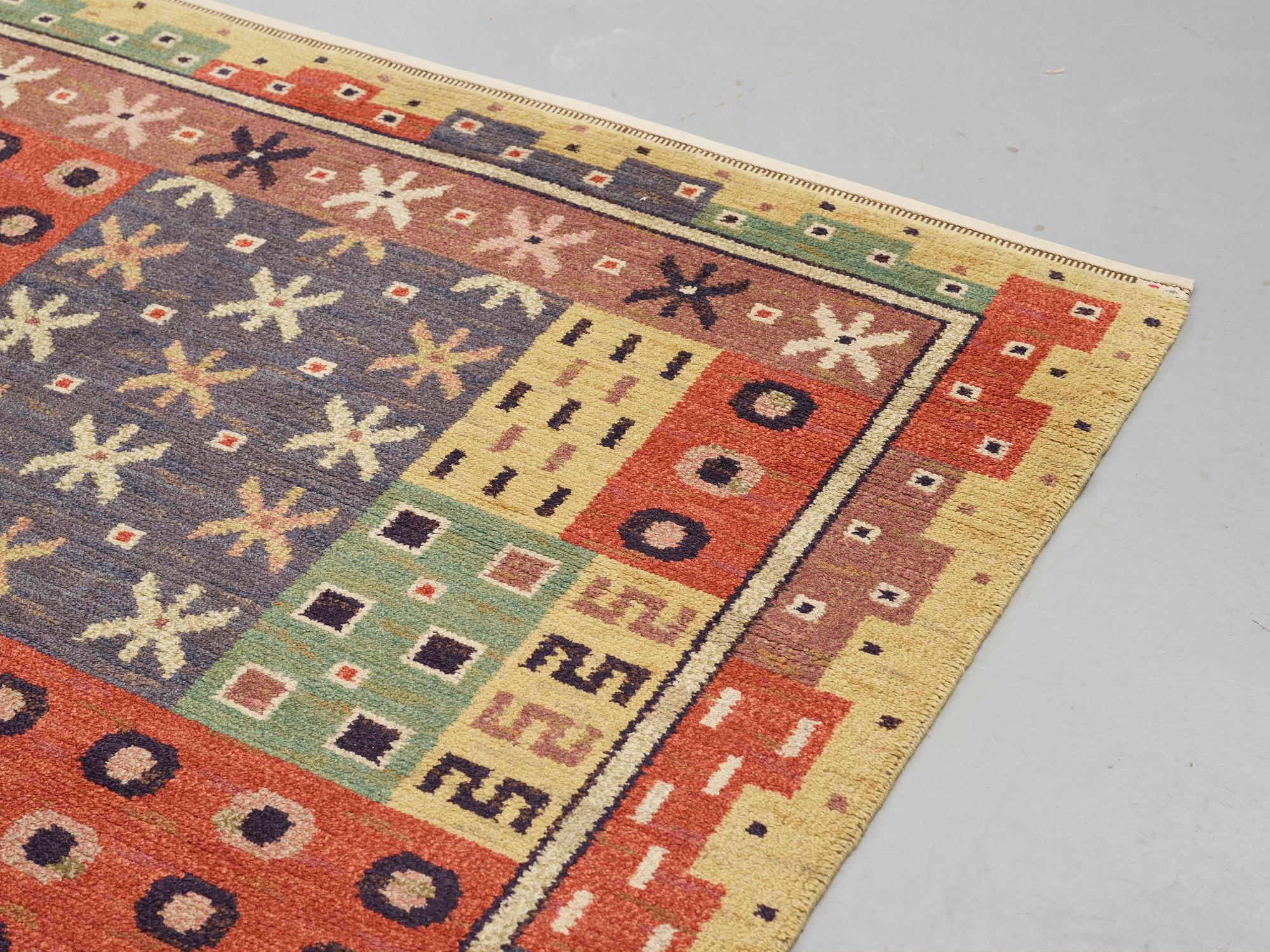 Märta Måås-Fjetterström, Matta, "Joakim", flossa, ca 278,5-280 x 187-192 cm, signerad AB MMF.