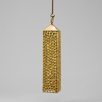 a brass ceiling light by Pierre Forsell for Skultuna.