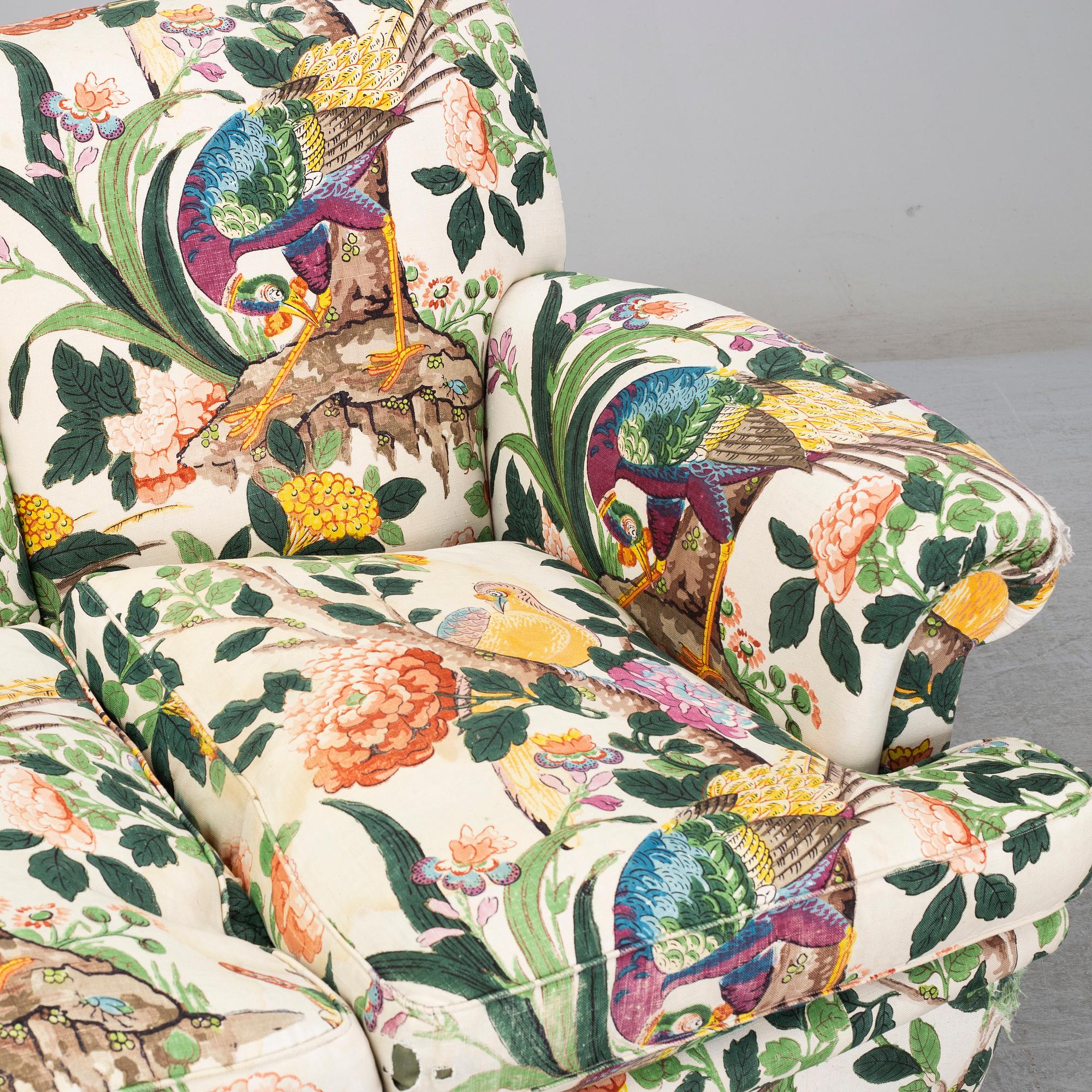 JOSEF FRANK, a model 703 sofa, Firma Svenskt Tenn, Sweden, provenance Estrid Ericson, for her summer house Tolvekarna.
