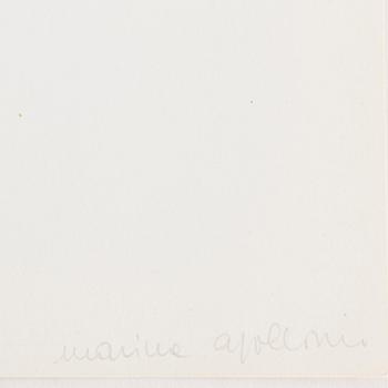 MARINA APOLLONIO, silkscreen, signed and numbered 45/230, 1966.