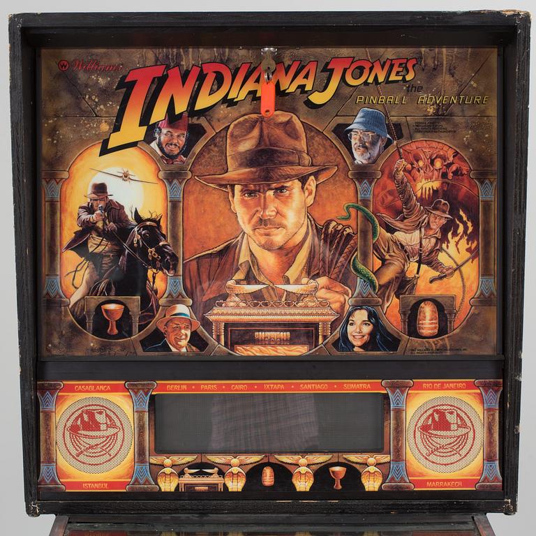 a Indiana Jones pinball-game by Williams USA 1990's.