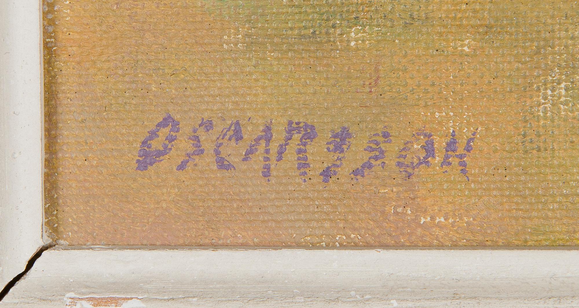 Bernhard Oscarsson, Landscape with windmills.