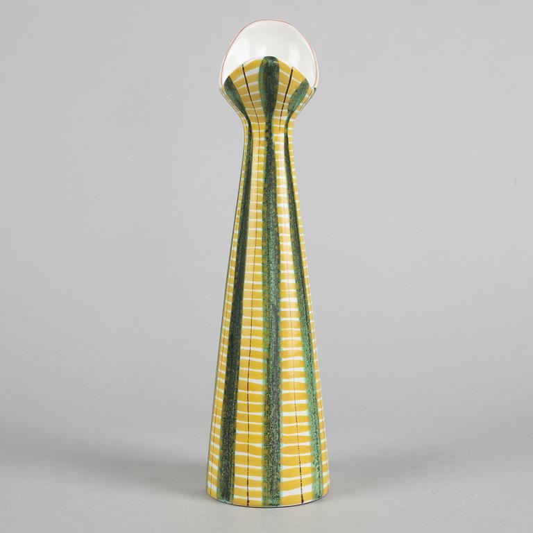 Stig Lindberg, a faience vase, Gustavsbergs studio 1950s.