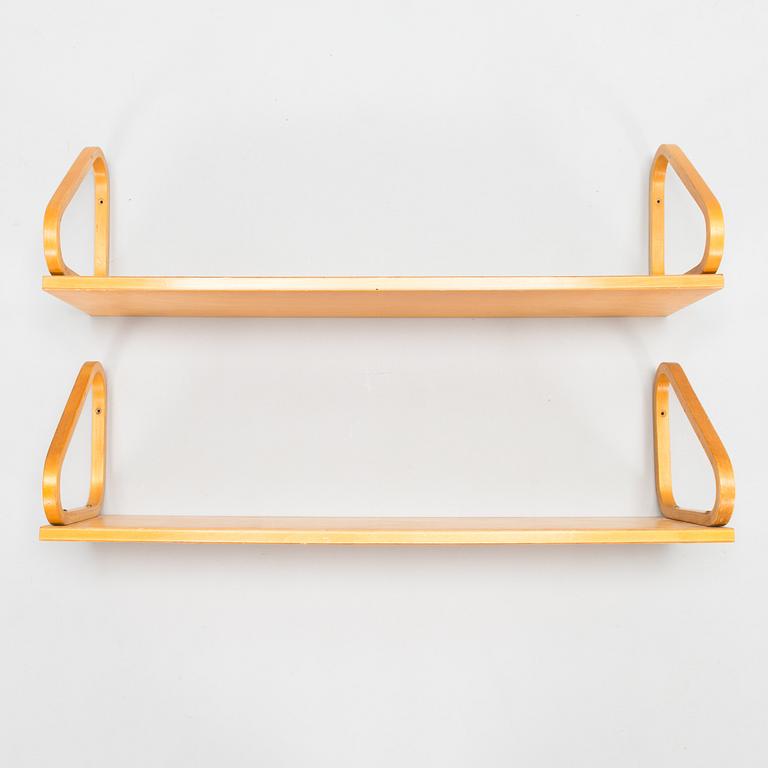 Alvar Aalto, hyllor, 2 st, 112B, Artek 1900-talets mitt.