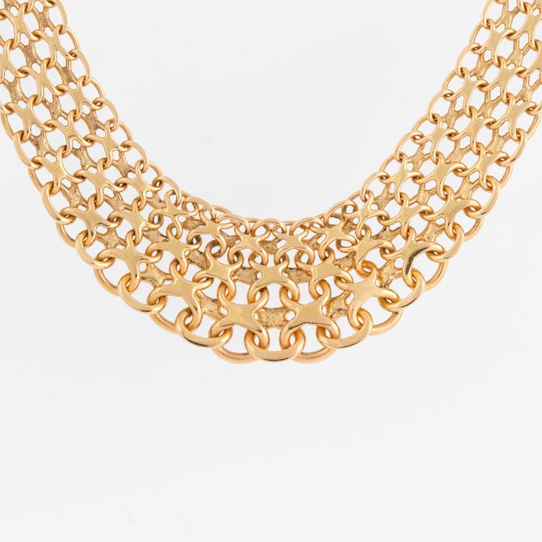 HALSBAND, 18K guld. X-länk.