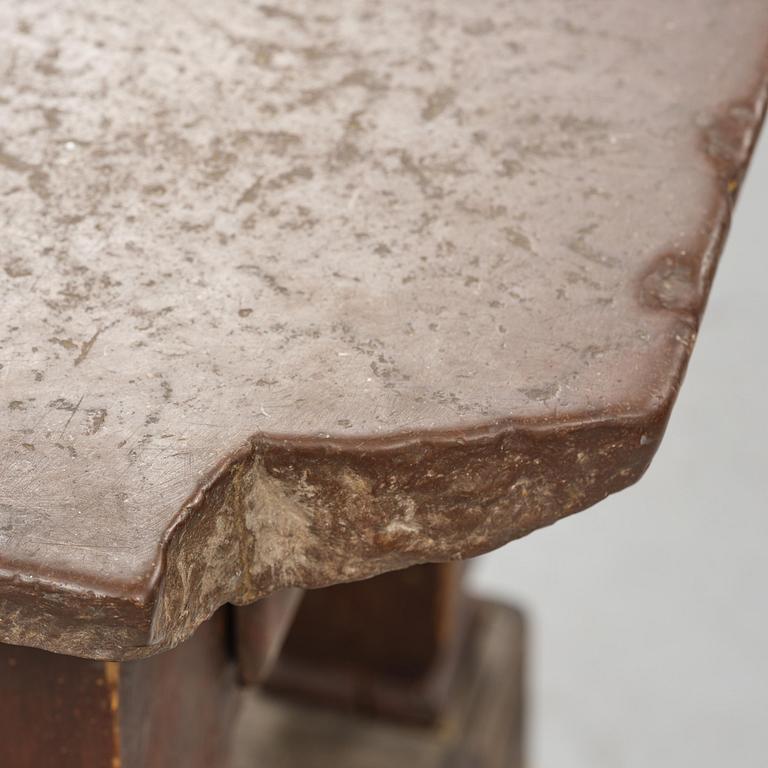 A Swedish baroque stone-top table, 18th century.