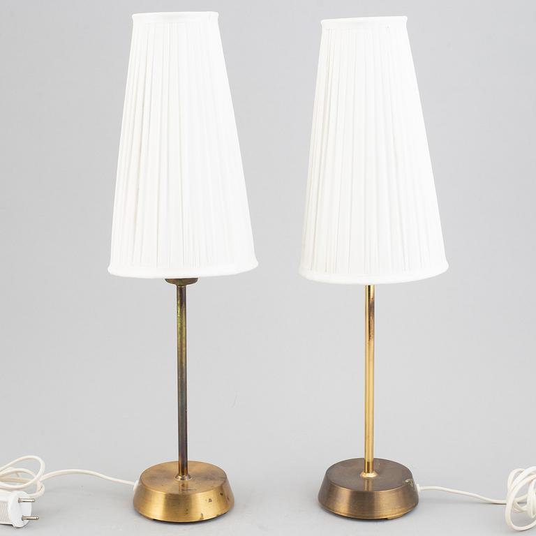 A pair of table lamps, EWÅ, model B 54 P, 1960-70's.