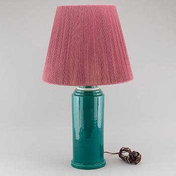 A 1960's ceramic vase remade to lamp base by ETTORS SOTTSASS for Il Sestante, No 809, signed.