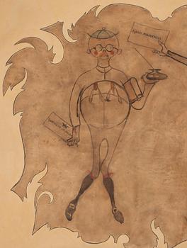 Carl Larsson, "Författaren och Skulptricen".