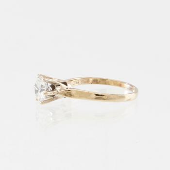 Solitaire ring 14K white gold with a diamond approx. 1.23 ct.