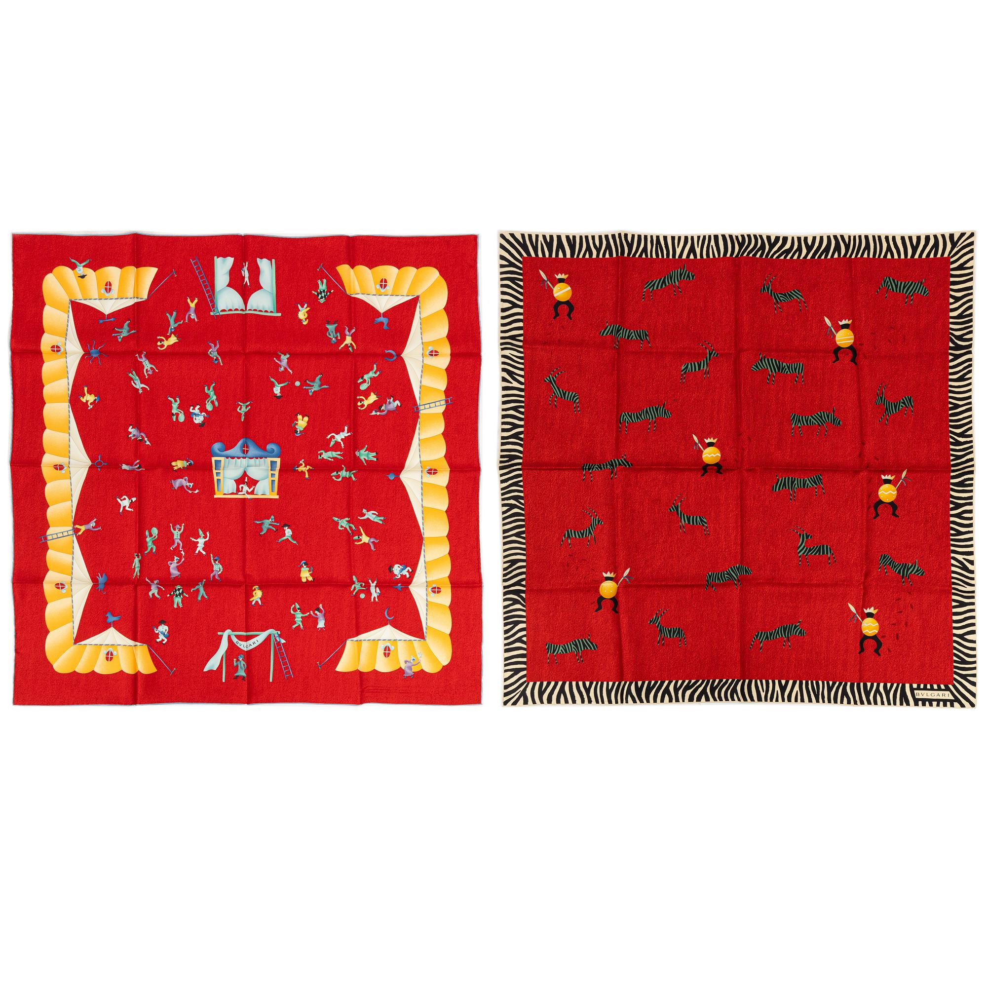 Bulgari, scarves, 2 pcs.