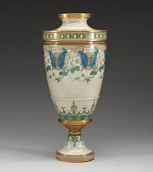 A Sèvres vase, dated 1889 and decorated 1893.